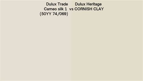 Dulux Trade Cameo Silk 1 50YY 74 069 Vs Dulux Heritage CORNISH CLAY