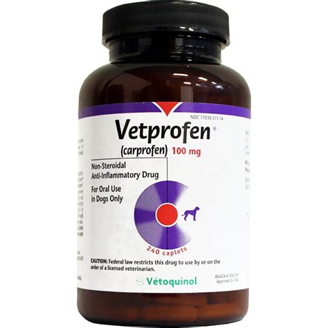 Vetprofen For Dogs Carprofen 100mg 240 Caps Pain