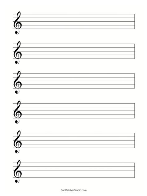 Manuscript Paper Blank 6 Staffs Treble Clef 010101 Fffffe Pdf