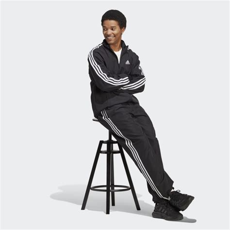 Clothing Stripes Woven Track Suit Black Adidas South Africa