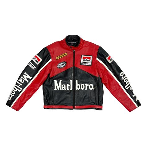 Marlboro Red And Black Racing Leather Jacket Formula F1 Men Etsy