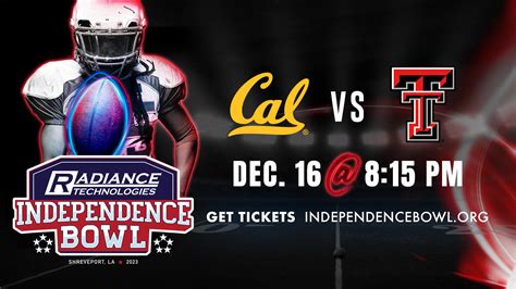 Cal To Face Texas Tech In 2023 Independence Bowl Radiance