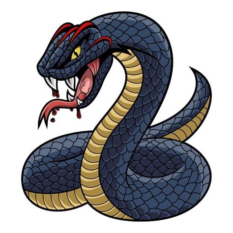 Premium Vector The Black Mamba Snake Mascot Logo Black Mamba Snake