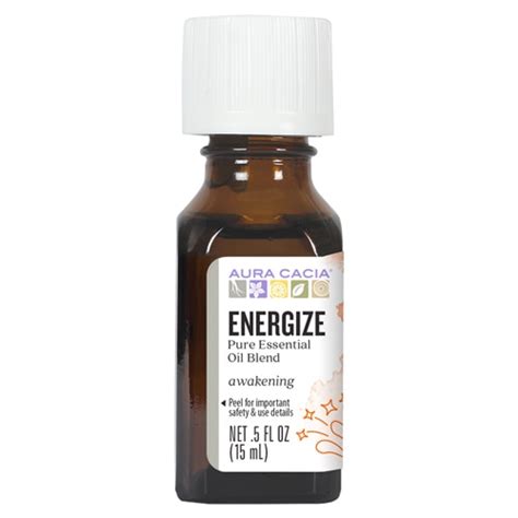 Aura Cacia 100 Pure Essential Oils Energize 0 5 Fl Oz Vitacost