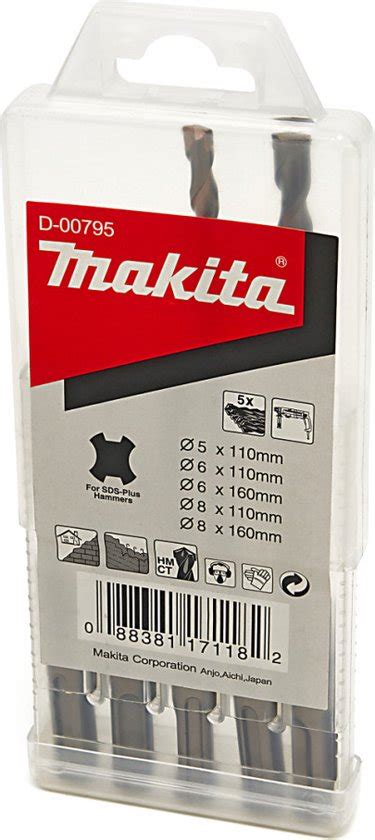 Makita D 00795 Sds Plus 5 Delige Betonborenset