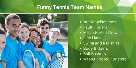 Best Tennis Team Names Clever Funny Cool Ideas