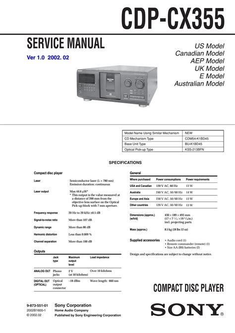 Sony cdp cx355 by Sinisa Eldridge - Issuu