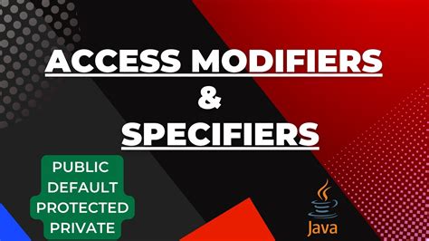 Java Access Modifiers And Specifiers Java Access Modifiers Explained