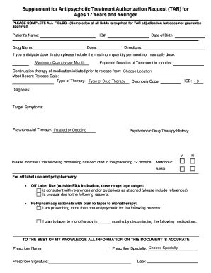 Fillable Online Dhcs Ca Supplement For Antipsychotic Treatment