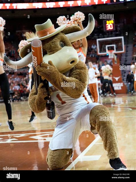 Feb 16 2019 Mascot Bevo Of The Texas Longhorns In Action Vs The