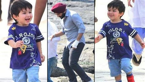 Taimur Ali Khan Runs Around In His Game Mood As Saif Ali Khan Shoots