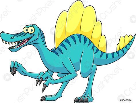 Spinosaurus Dinosaur Cartoon Character Stock Vector Crushpixel