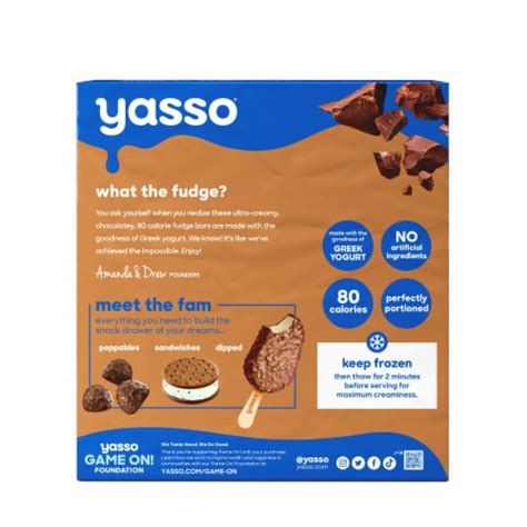 Yasso Frozen Greek Yogurt Chocolate Fudge Bars 4 Ct Smiths Food And