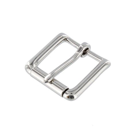 B6231 1 Nickel Plate Roller Heel Bar Buckle Solid Brass Ll