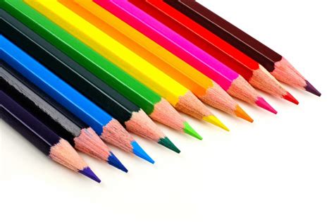 Row Of Colorful Pencil Crayons Coming From Corner America S