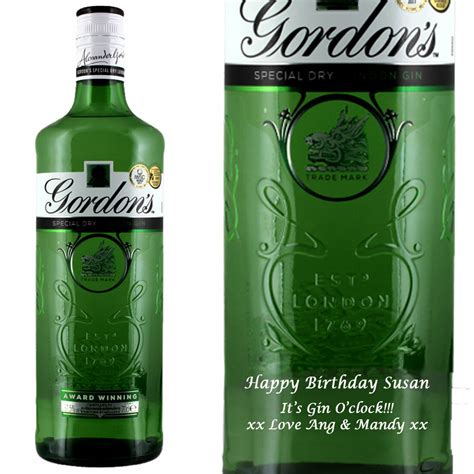 Personalised Gordons London Dry Gin 70cl Prestige Drinks