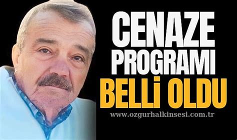 Cenaze Program Belli Oldu Zonguldak Zonguldak Haberleri Zg R