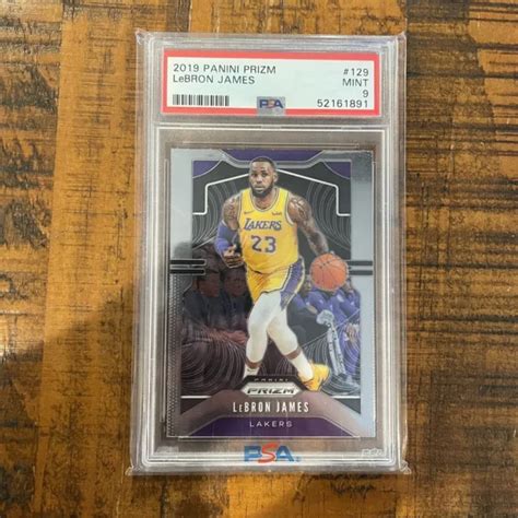 BASE LEBRON JAMES PSA 9 2019 20 Panini Prizm 129 Los Angeles Lakers