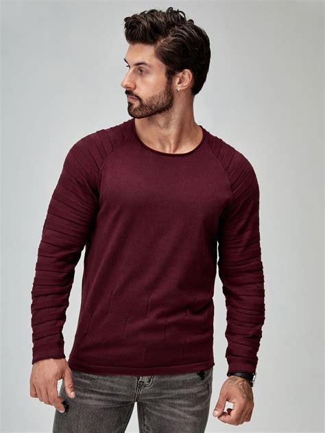 Homens Camisolas Manga De Raglan Estilos Casuais Para Homens Su Ter