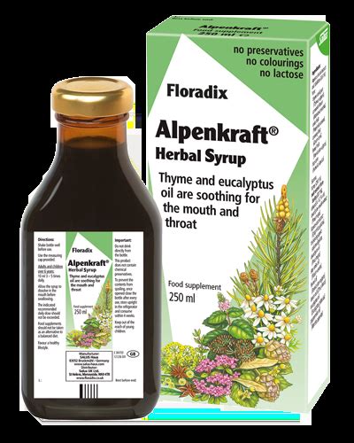 Alpenkraft Herbal Syrup Floradix Salus UK