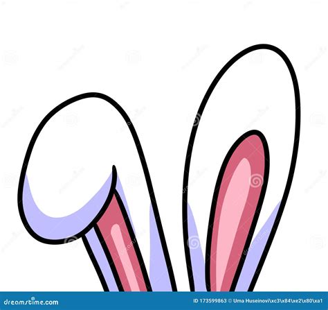 Really Cute Easter Bunny Ears Stock Illustration - Illustration of ...
