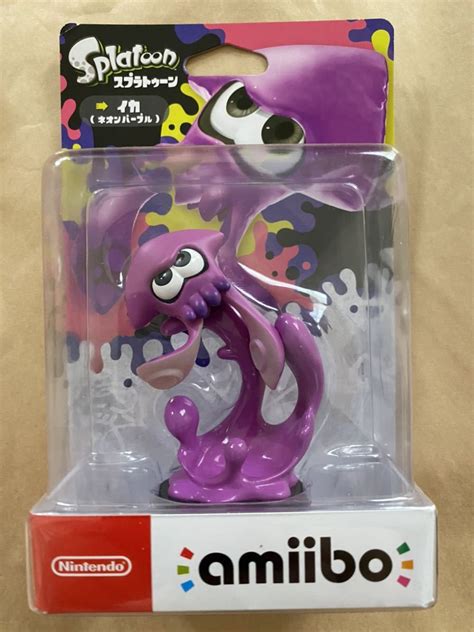 スプラトゥーン Amiibo イカ ネオンパープル Swich フィギュア ギア アミーボ イカガール 任天堂 ニンテンドースイッチ