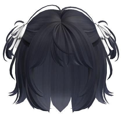 Mini Pigtails With Ribbons Blue Black Roblox