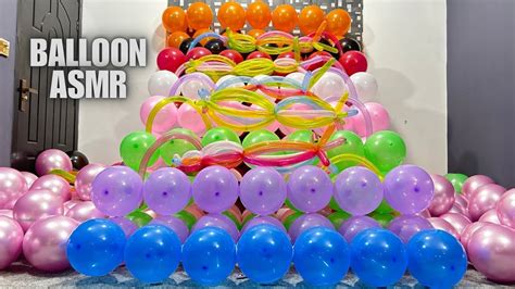 Fun Popping A Lot Of Balloons Asmr Video Blowing Up 500 Different