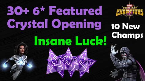 30 6 Featured Crystal Opening With Unbelievable Luck Marvel Contest Of Champions Youtube