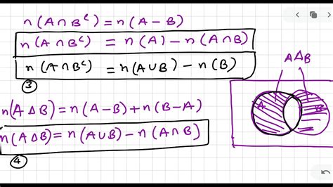 Sets Cardinality Of Complement Using Demorgans Laws Youtube