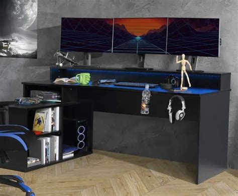 Flair Furnishings Power W Gaming Desk With Free Delivery