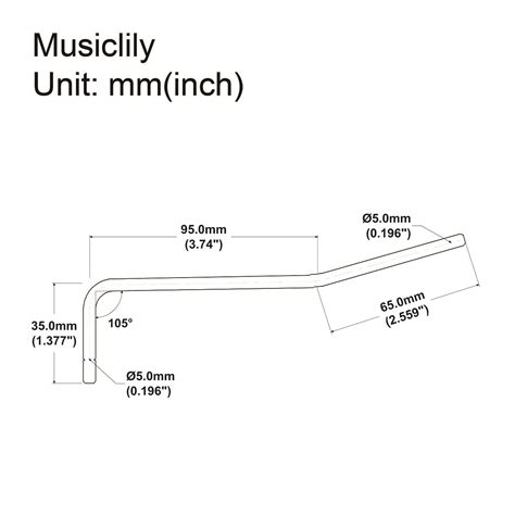 Musiclily Ultra 5mm Push In Style Stainless Steel Tremolo Arm Whammy