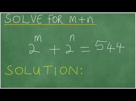 Solving An Exponential Equation With Two Unknowns YouTube