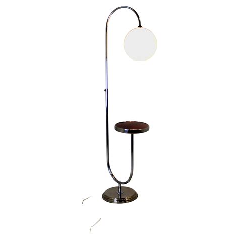 Art Deco Chrome Torchierre Floor Lamp At 1stdibs