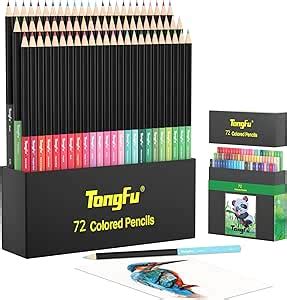 Tongfu Crayons De Couleur Professionnel Base D Huile Ecriture