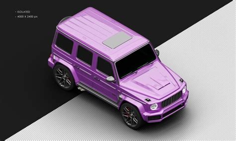 Premium Psd Isolated Realistic Metallic Purple Twin Turbo Four Wheel