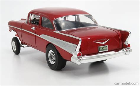 Acme Models A1807008 Scale 118 Chevrolet Bel Air Rat Fink Gasser Custom 1957 Red Silver