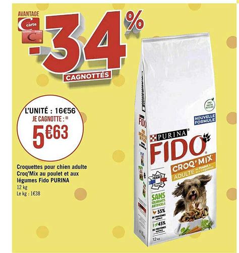 Promo Croquettes Pour Chien Adulte Croq mix Au Poulet Et Aux Légumes