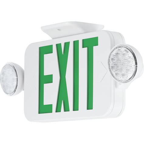 Combo Exit Sign Emergency Lights Shelly Lighting