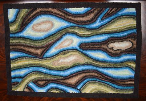 River Rocks Pattern By Searsport Rug Hooking Wool Hand Dyed And