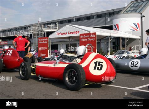 Pit Lane At Silverstone On Classic Racing Day Stock Photo Alamy