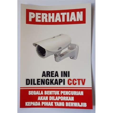 Jual Stiker Area Ini Dilengkapi Cctv Shopee Indonesia