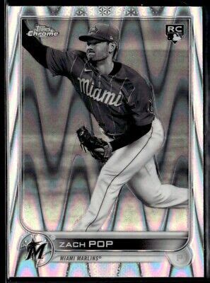 Topps Chrome Sonic Black White Raywave Refractor Zach Pop Rookie