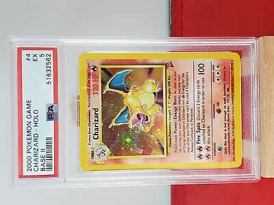 Charizard Holo Base Set 2 PSA 5 EX Graded Pokemon Cards Values