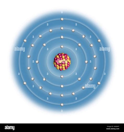 Selenium (Se). Diagram of the nuclear composition and electron configuration of an atom of ...