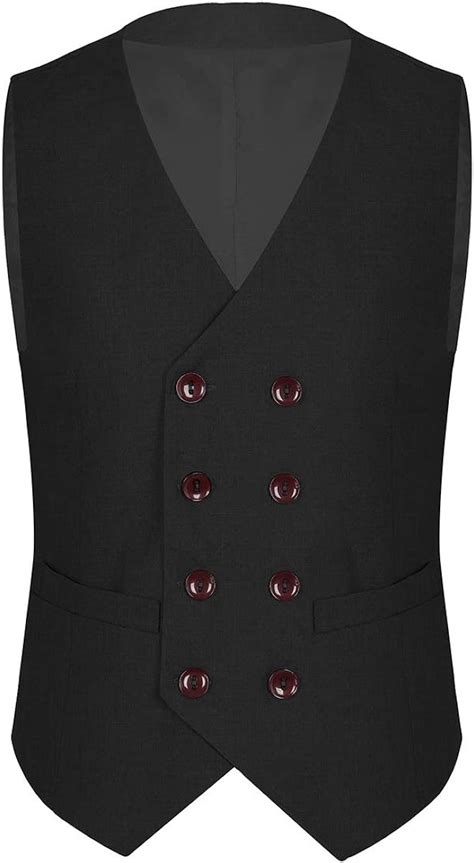 Iixpin Homme Gilet De Mariage Business Elégant Cardigan Gilet Sans Manches Haut Veste Slim Fit