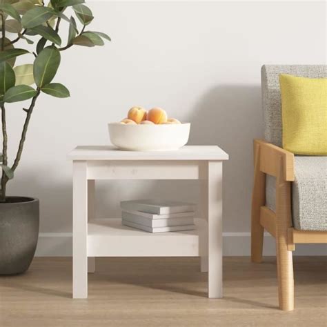 Gototop Table Basse Blanc X X Cm Bois Massif De Pin Haute Qualit