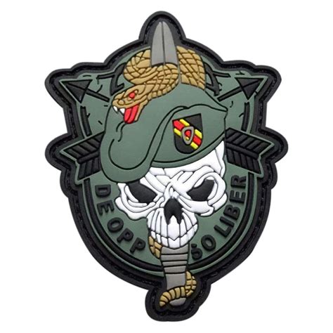 Us Army Special Forces Skull Sword And Snake Patch Pvc Miltacusa