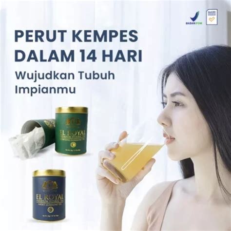 Jual El Royal Premium Tea Teh Pelangsing Siang Malam 1 Paket