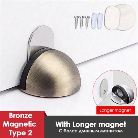 Aimant Bronze Butoir De Porte Magn Tique Sans Clou En Caoutchouc